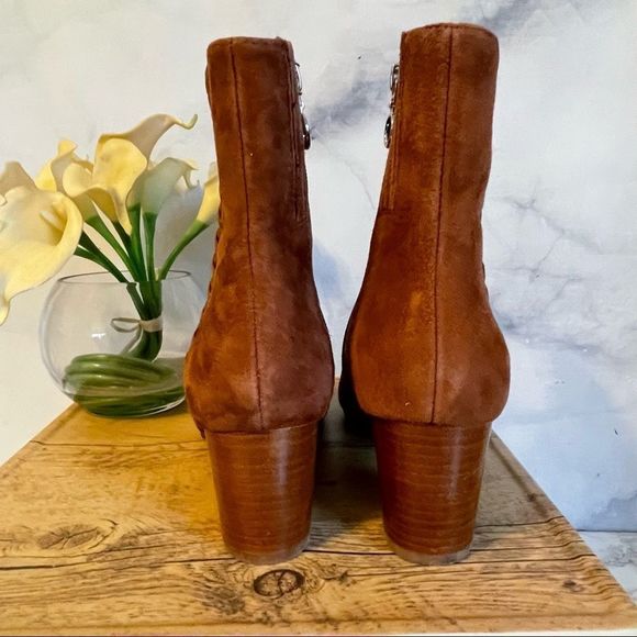Earth Sparta Cinnamon Suede Leather Ankle Boots Size 8.5 NWOT - Picture 7 of 10